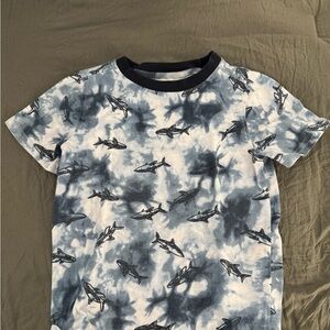 Kids Headquarters Navy Shark Pattern Tee